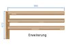 Safety Bed Rail | Extension (+100cm) | Beech - White Lacquered