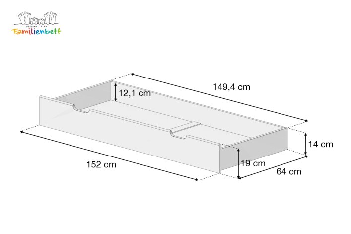 Under Bed Storage Drawers | Spruce - Waxed with Beeswax