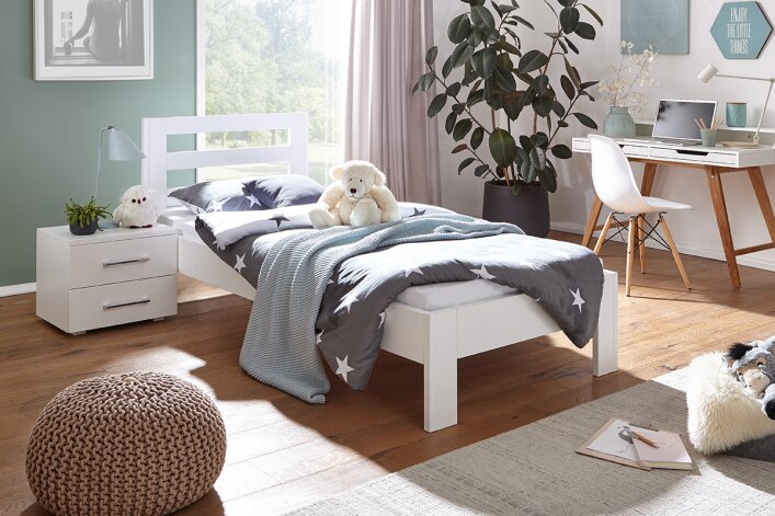 Conversion Set to Single Bed PICO | Beech - White Lacquered