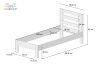 Conversion Set to Single Bed PICO | Beech - White Lacquered